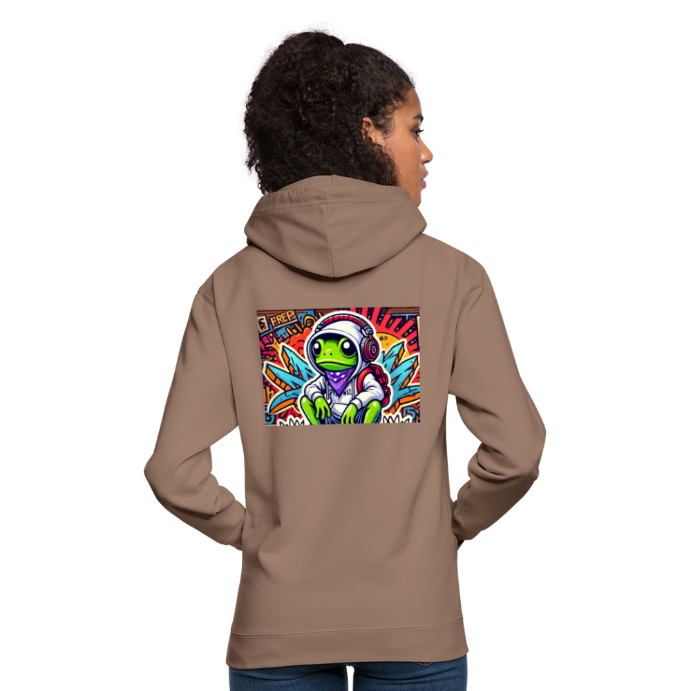 Unisex Hoodie Cool Frog - Mokka