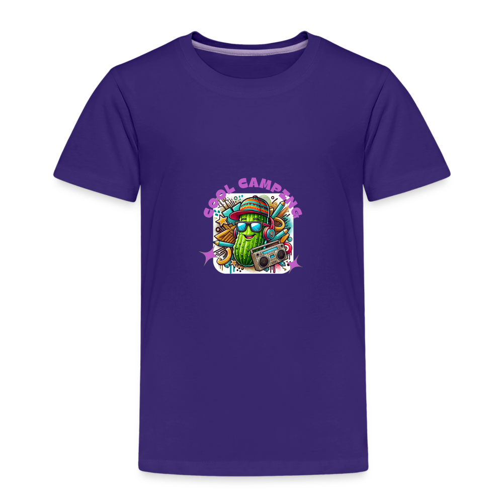 Kinder Premium T-Shirt Cool Camping - Lila