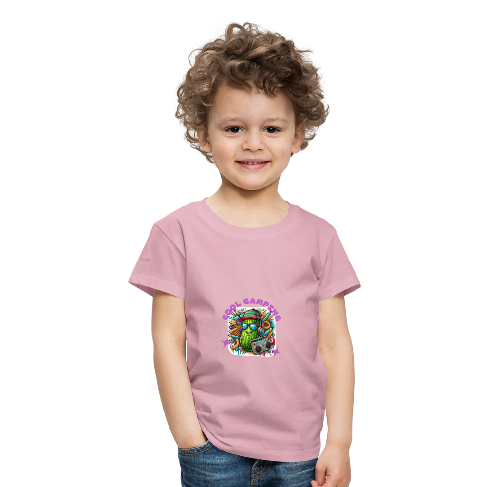 Kinder Premium T-Shirt Cool Camping - Hellrosa