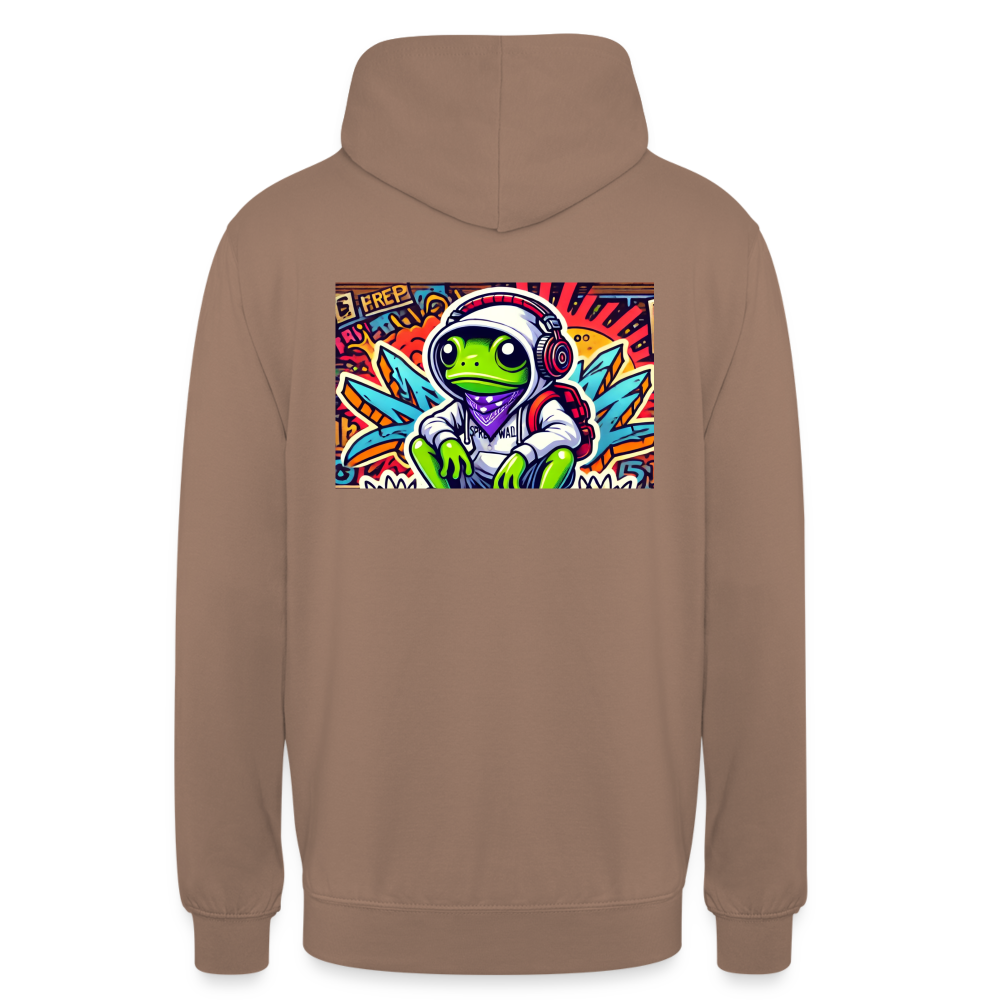 Unisex Hoodie Cool Frog - Mokka