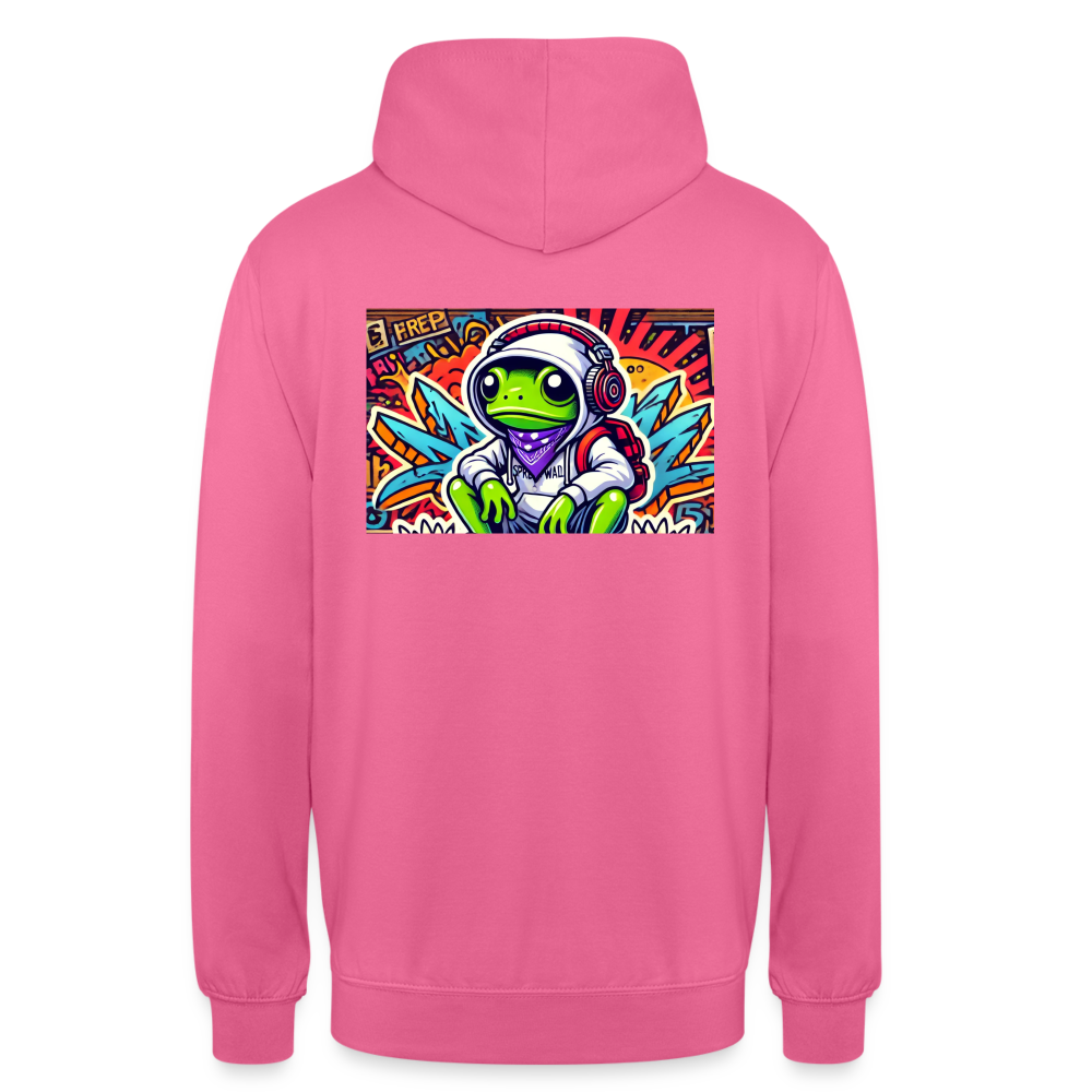 Unisex Hoodie Cool Frog - Pink