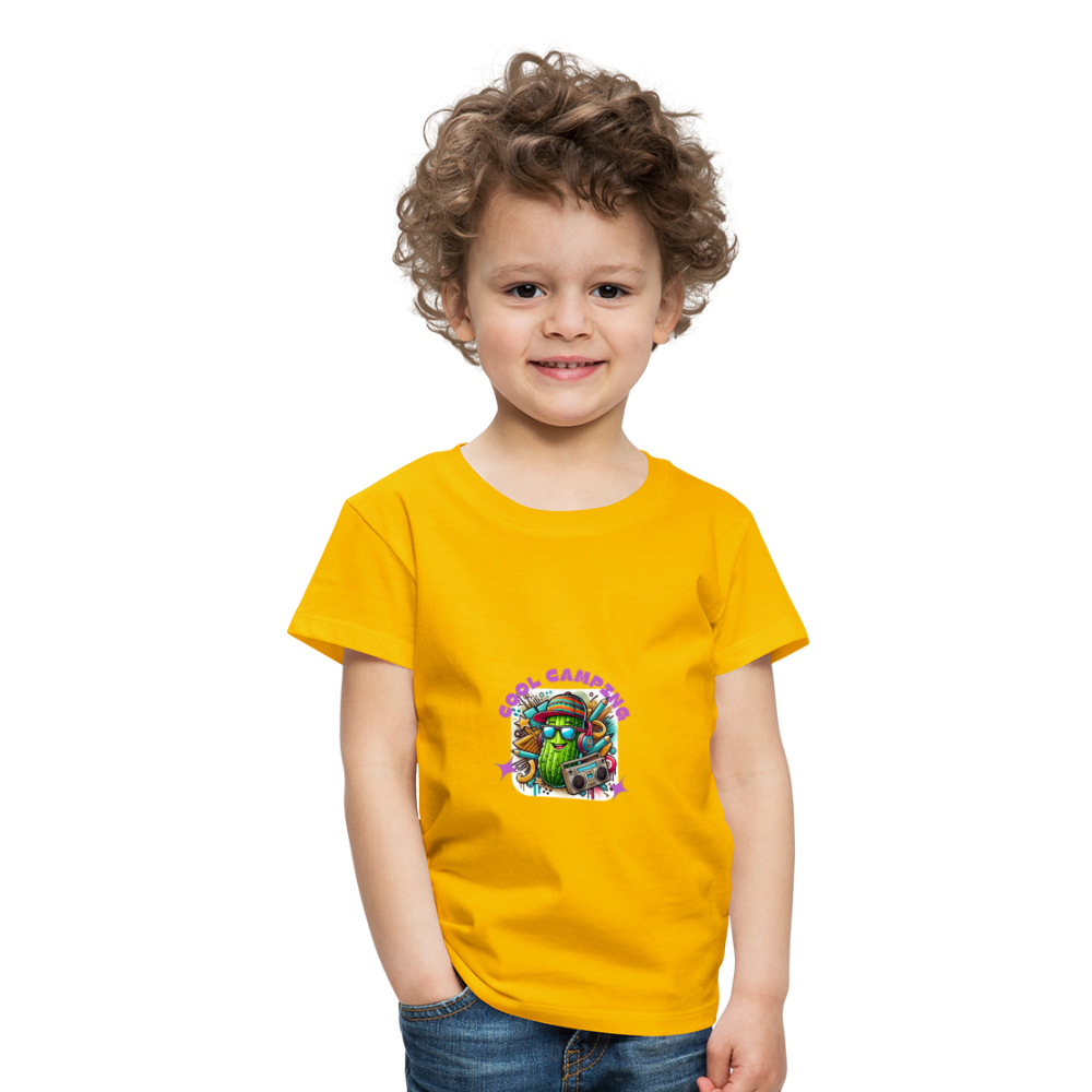 Kinder Premium T-Shirt Cool Camping - Sonnengelb