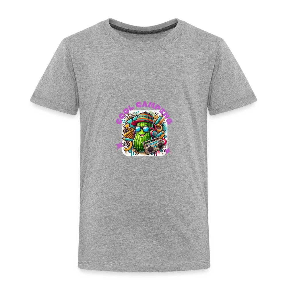 Kinder Premium T-Shirt Cool Camping - Grau meliert