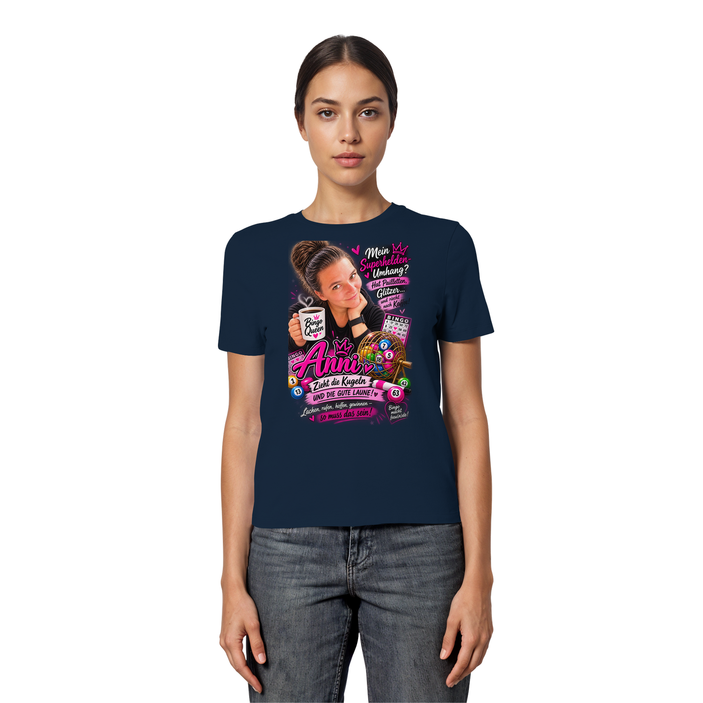 Bingo Fan Artikel Anni - Fitted Ladies Organic Shirt