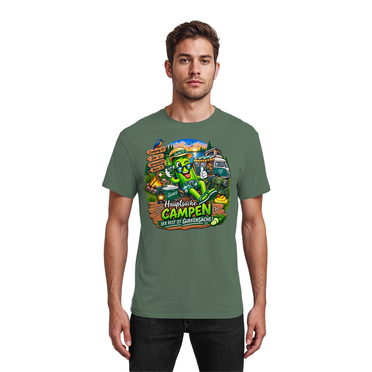 Gurki die Spreewaldgurke - Heavy Cotton T-Shirt