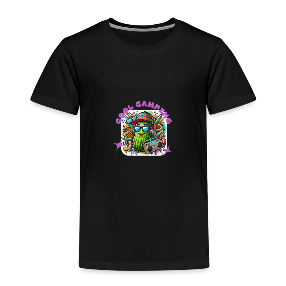 Kinder Premium T-Shirt Cool Camping - Schwarz