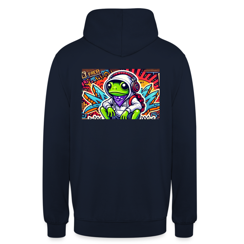 Unisex Hoodie Cool Frog - Navy