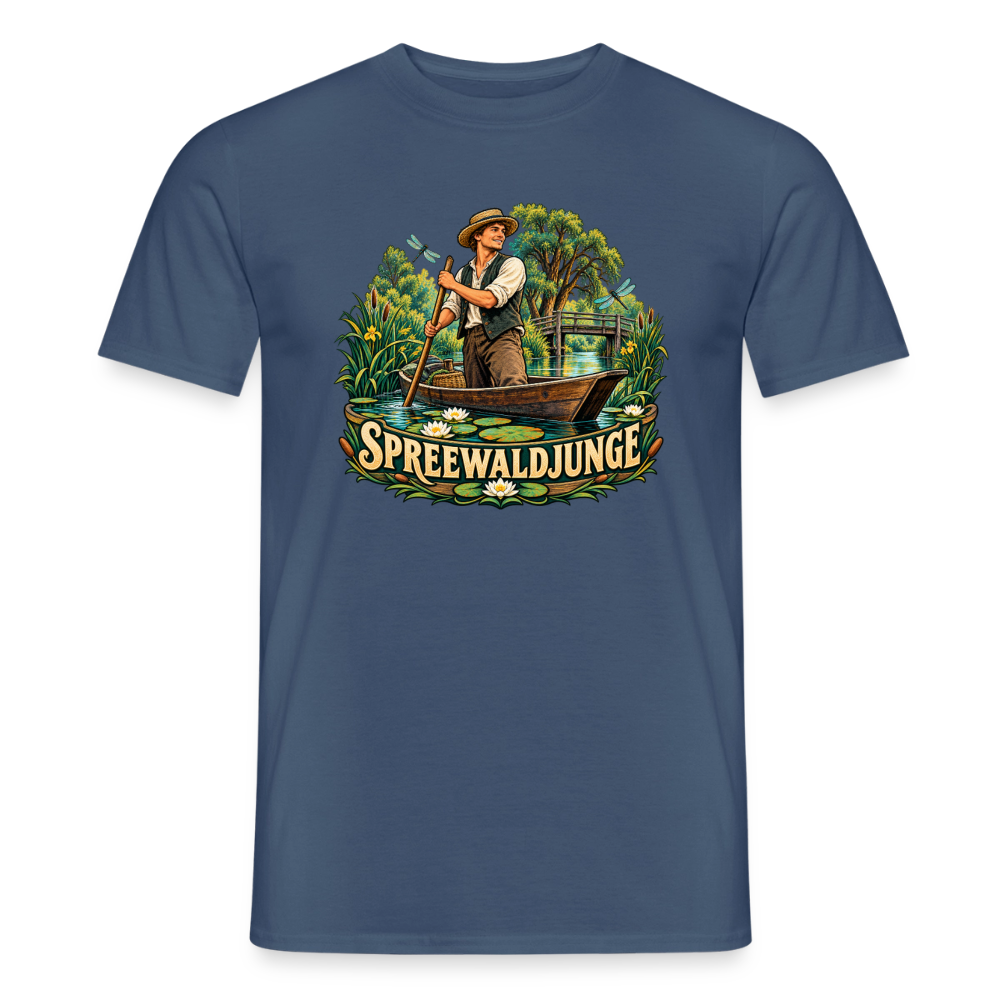 Männer T-Shirt - Dunkles Denimblau