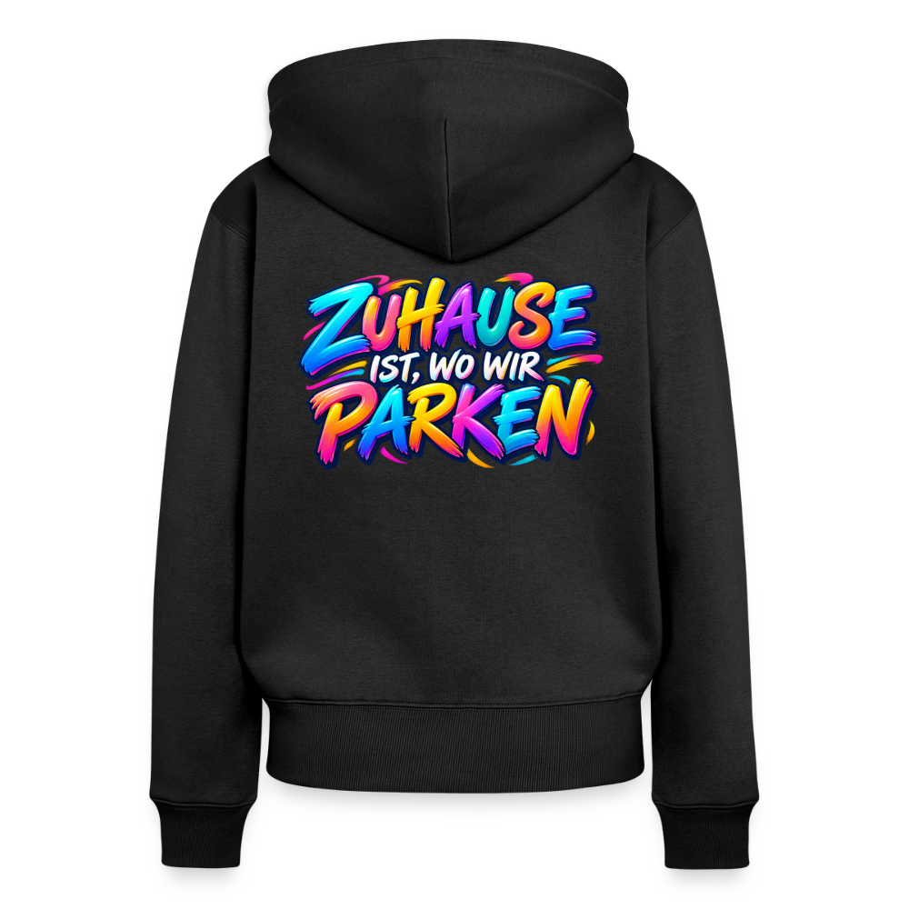 Frauen Premium Kapuzenjacke - Schwarz