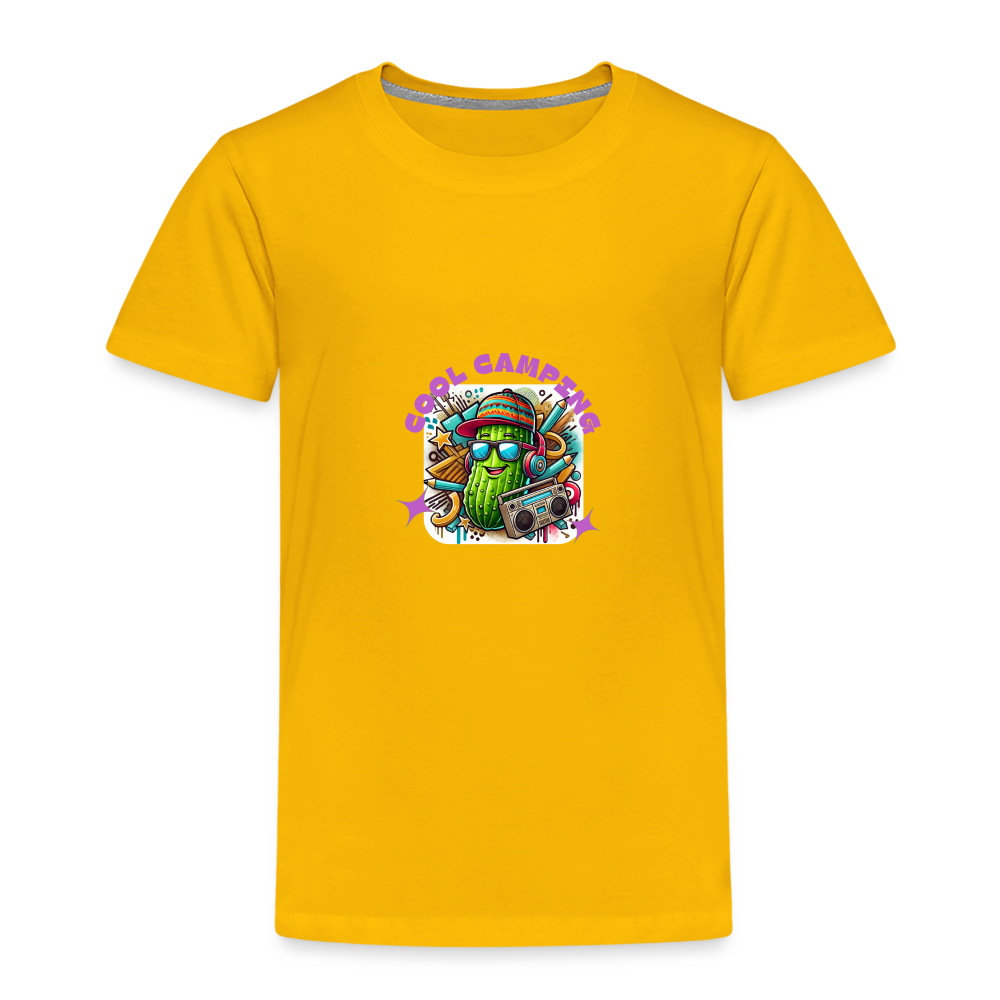 Kinder Premium T-Shirt Cool Camping - Sonnengelb