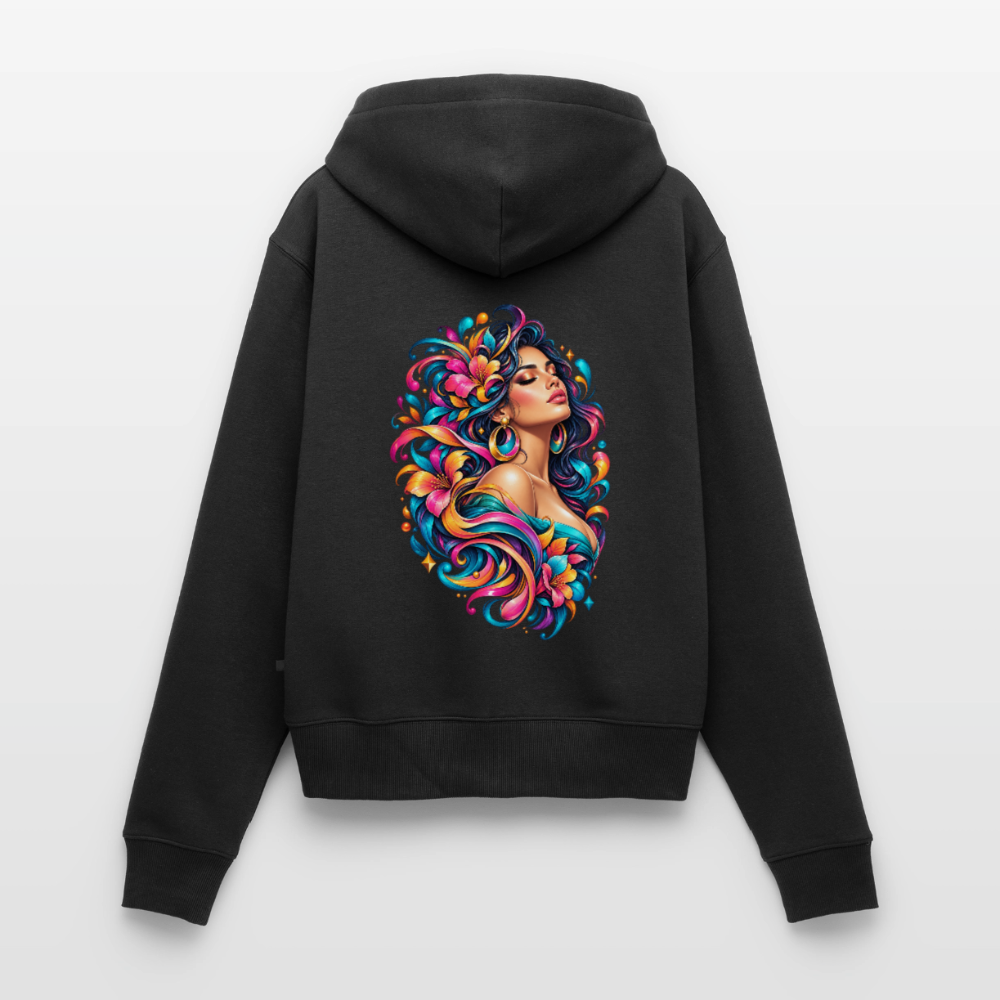 Frauen Premium Kapuzenjacke - Schwarz