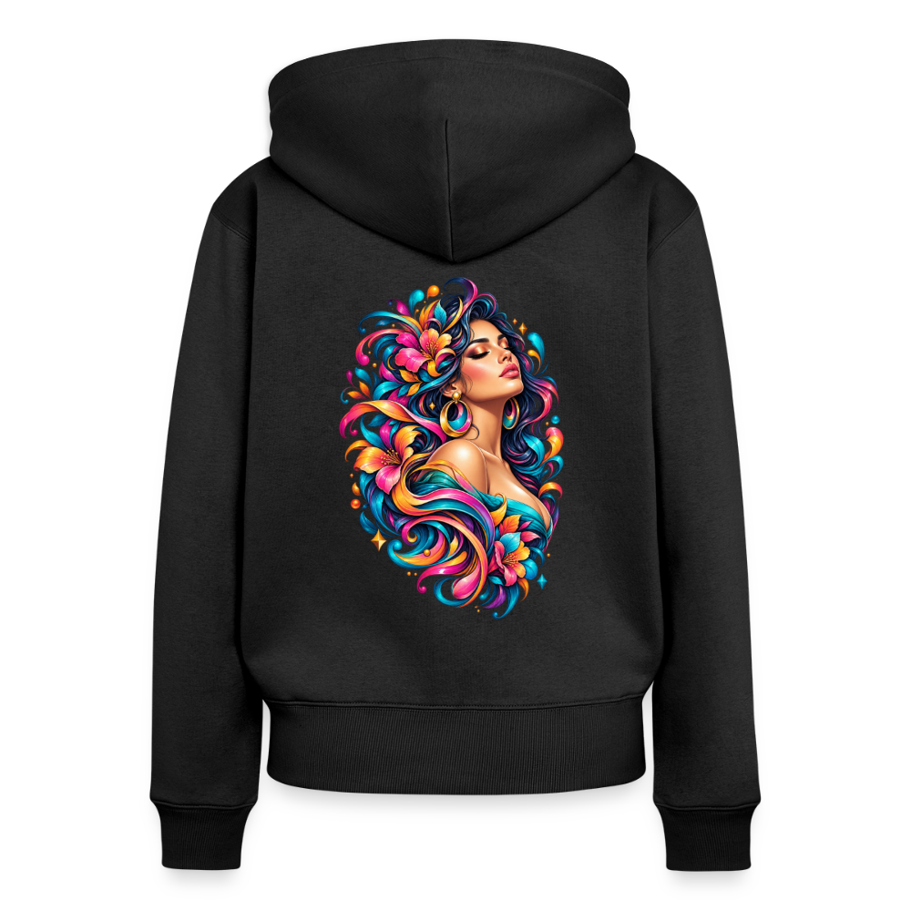 Frauen Premium Kapuzenjacke - Schwarz