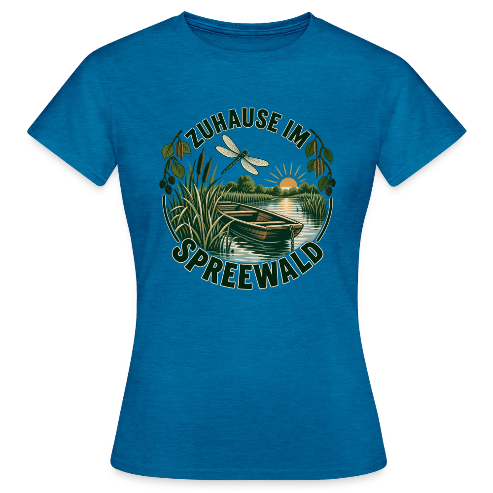 Frauen T-Shirt - Antikblaues Saphir meliert