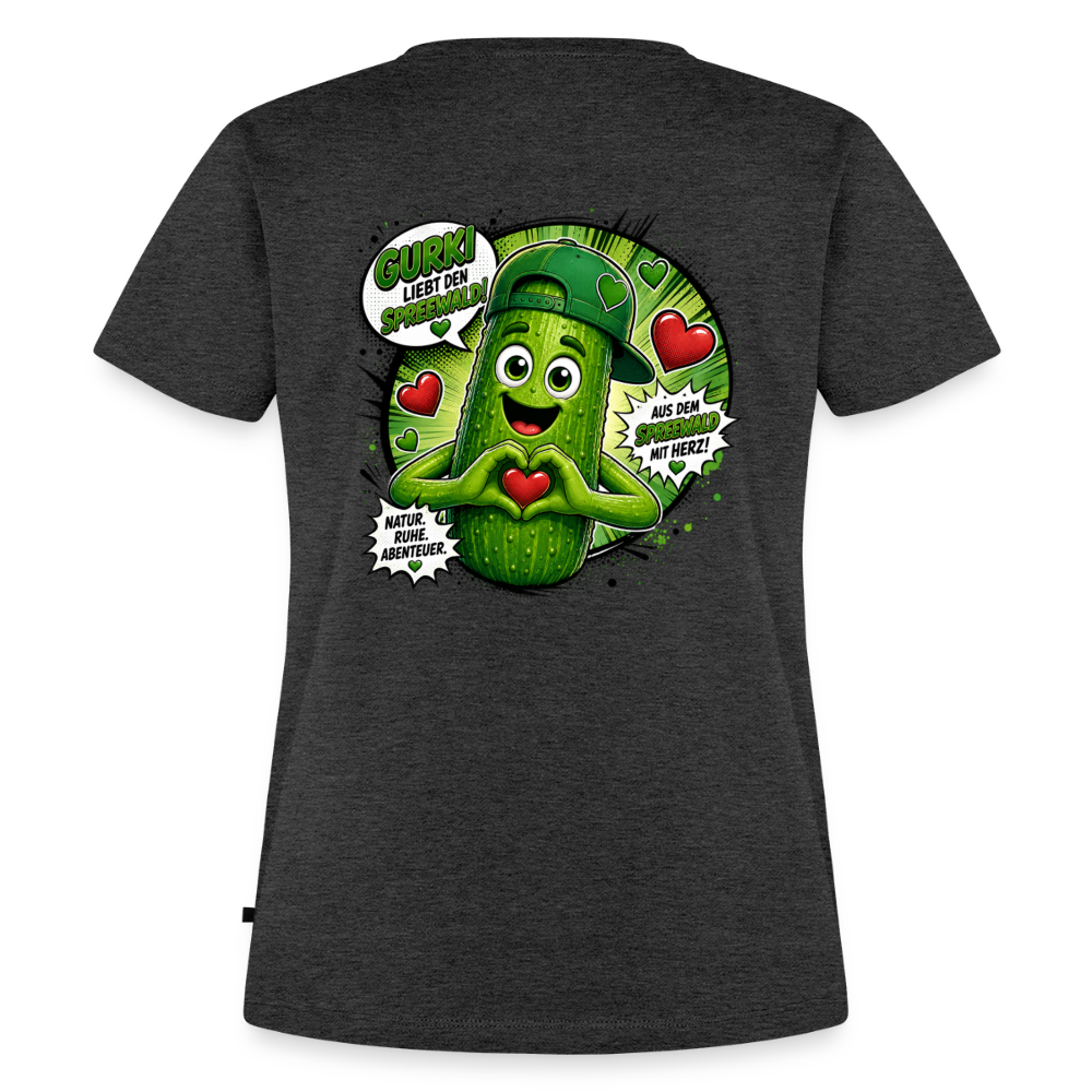 Frauen Premium T-Shirt - Anthrazit meliert