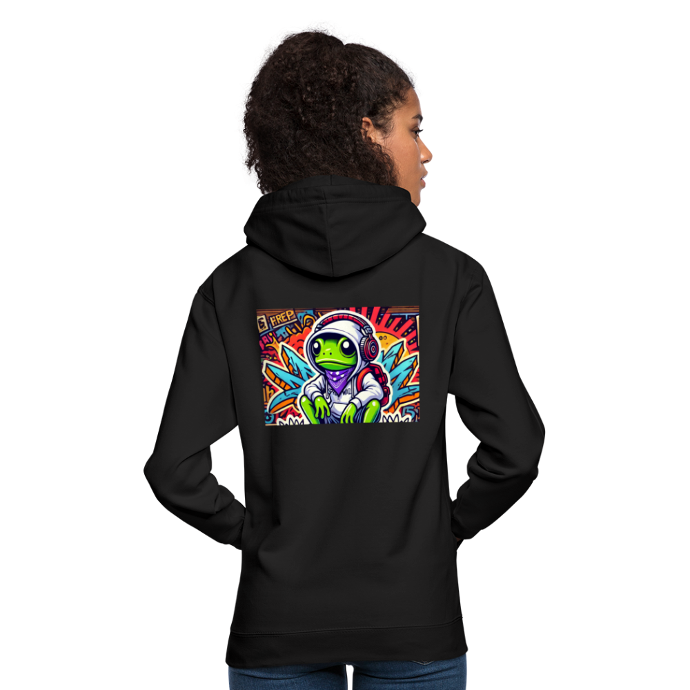 Unisex Hoodie Cool Frog - Schwarz