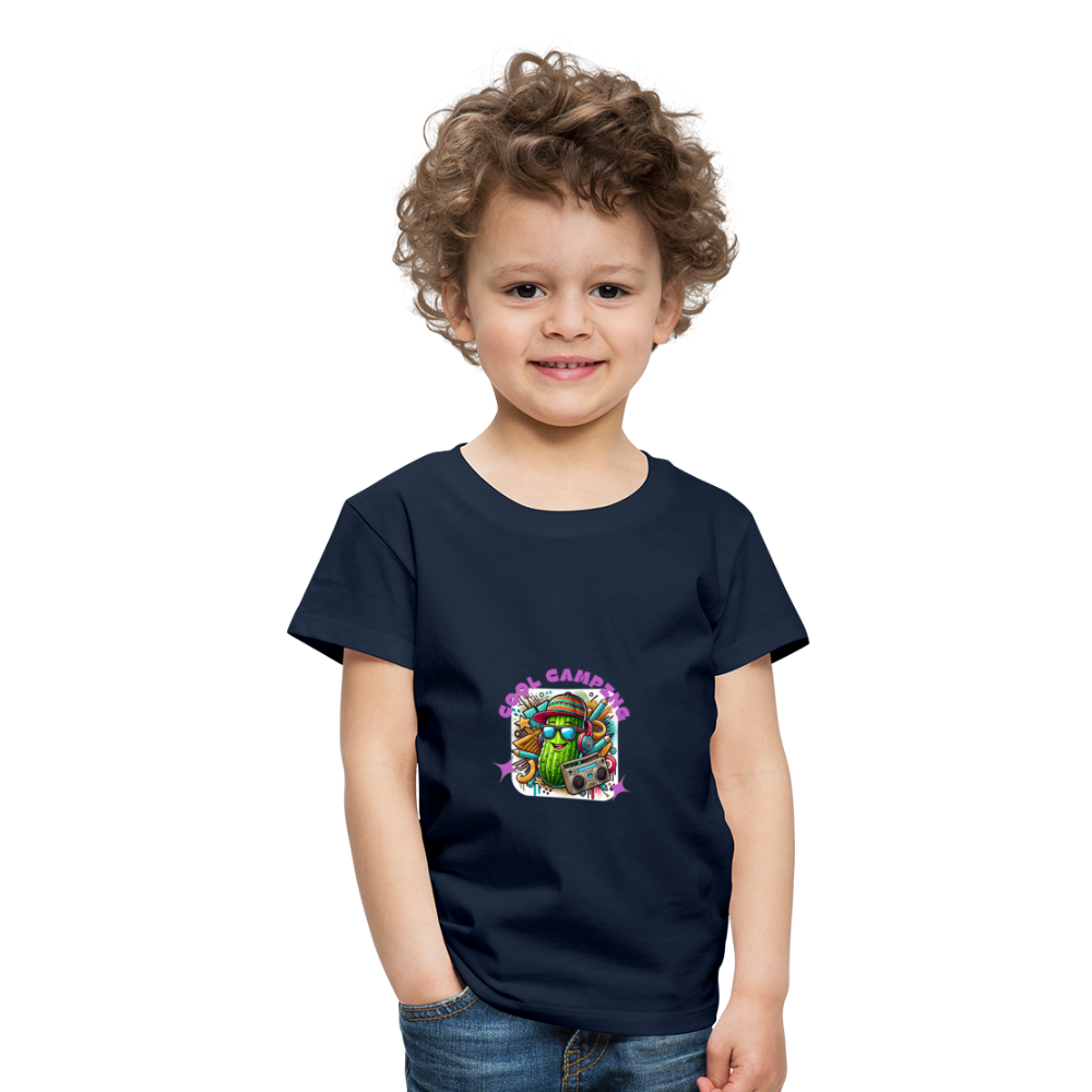 Kinder Premium T-Shirt Cool Camping - Navy