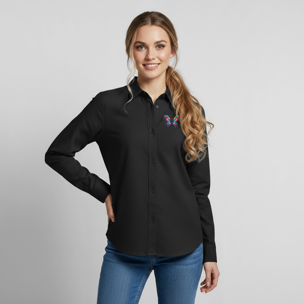 Frauen Oxford Hemd - Schwarz