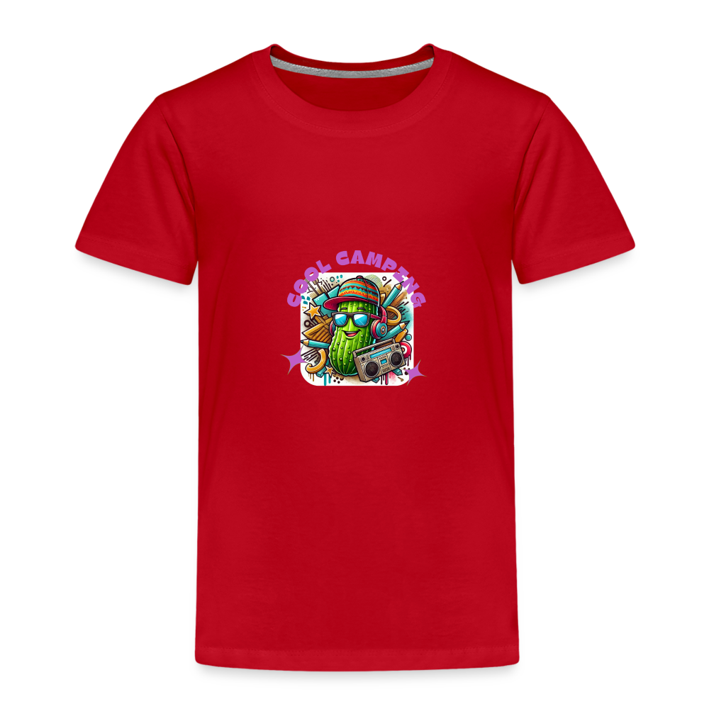 Kinder Premium T-Shirt Cool Camping - Rot