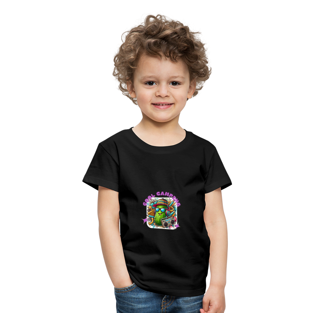 Kinder Premium T-Shirt Cool Camping - Schwarz