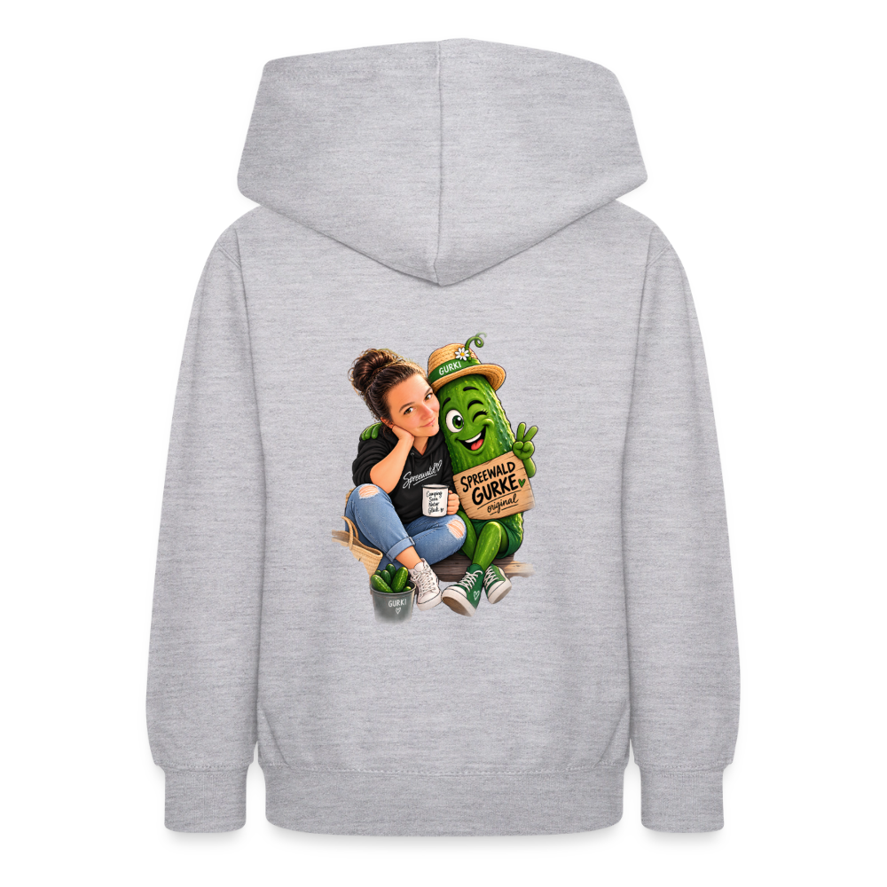 Teenager Hoodie - Hellgrau meliert