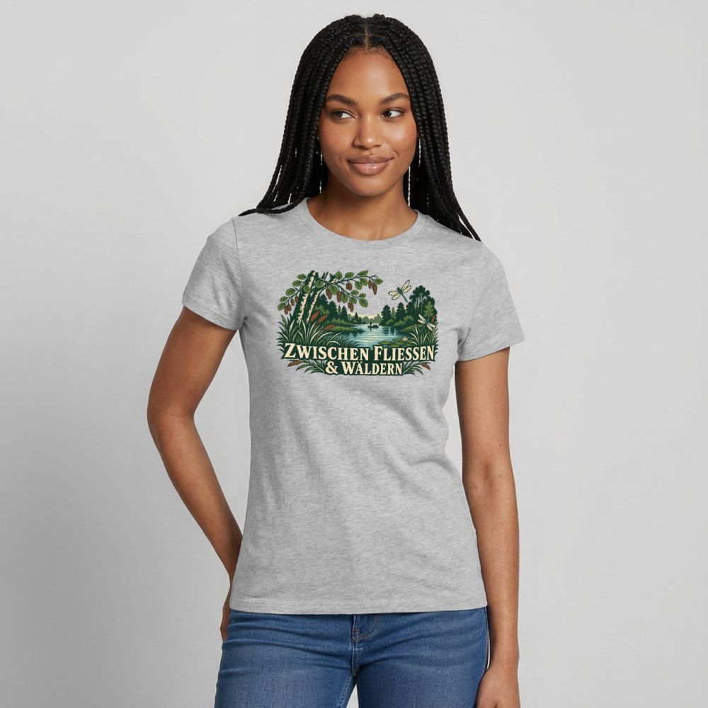 Frauen T-Shirt - Grau meliert