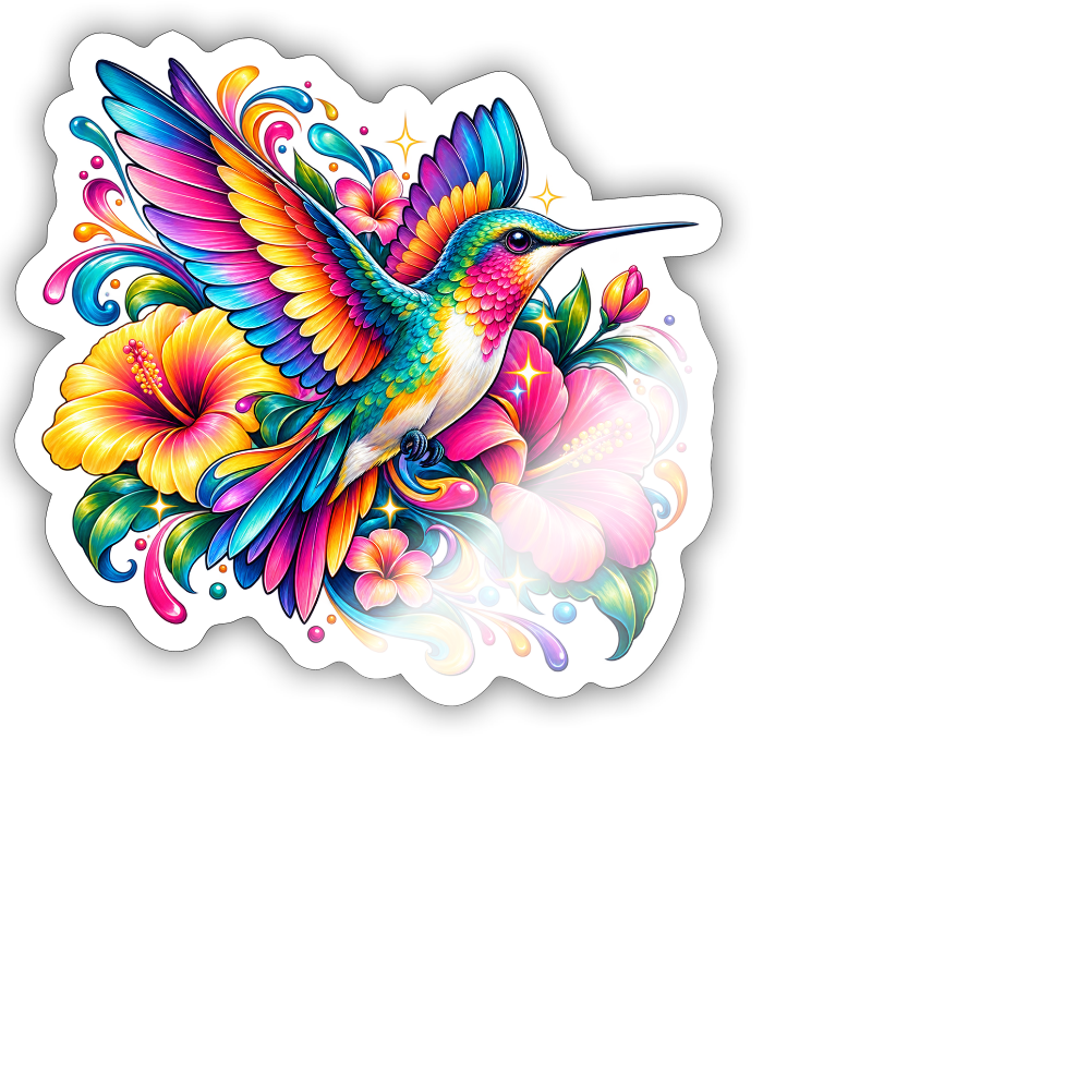 Sticker Größe M (15 x 15 cm) - Weiß glänzend