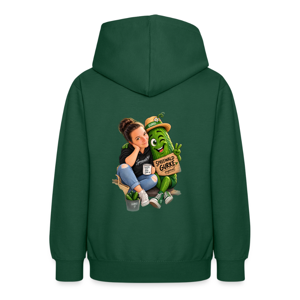 Teenager Hoodie - Flaschengrün