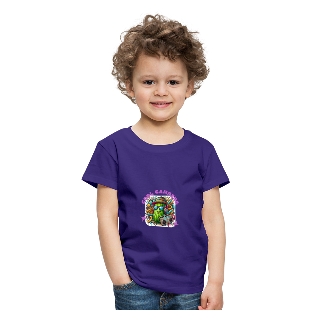 Kinder Premium T-Shirt Cool Camping - Lila