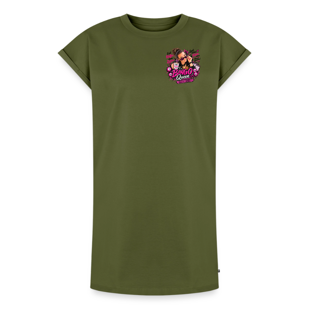 Frauen Premium Organic T-Shirt Kleid - Khaki