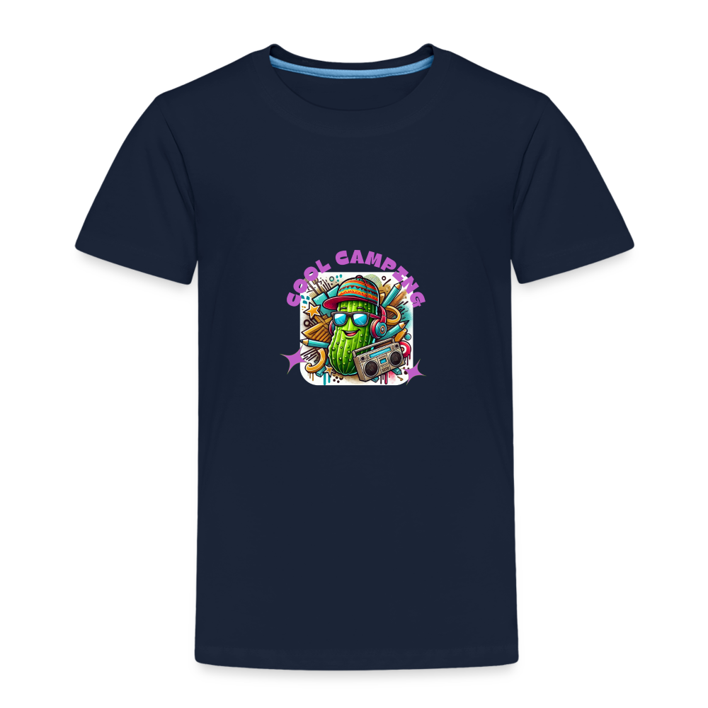 Kinder Premium T-Shirt Cool Camping - Navy