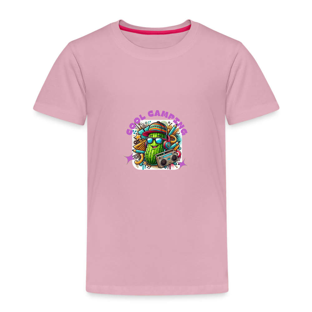 Kinder Premium T-Shirt Cool Camping - Hellrosa