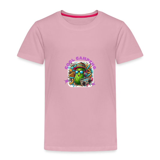Kinder Premium T-Shirt Cool Camping - Hellrosa
