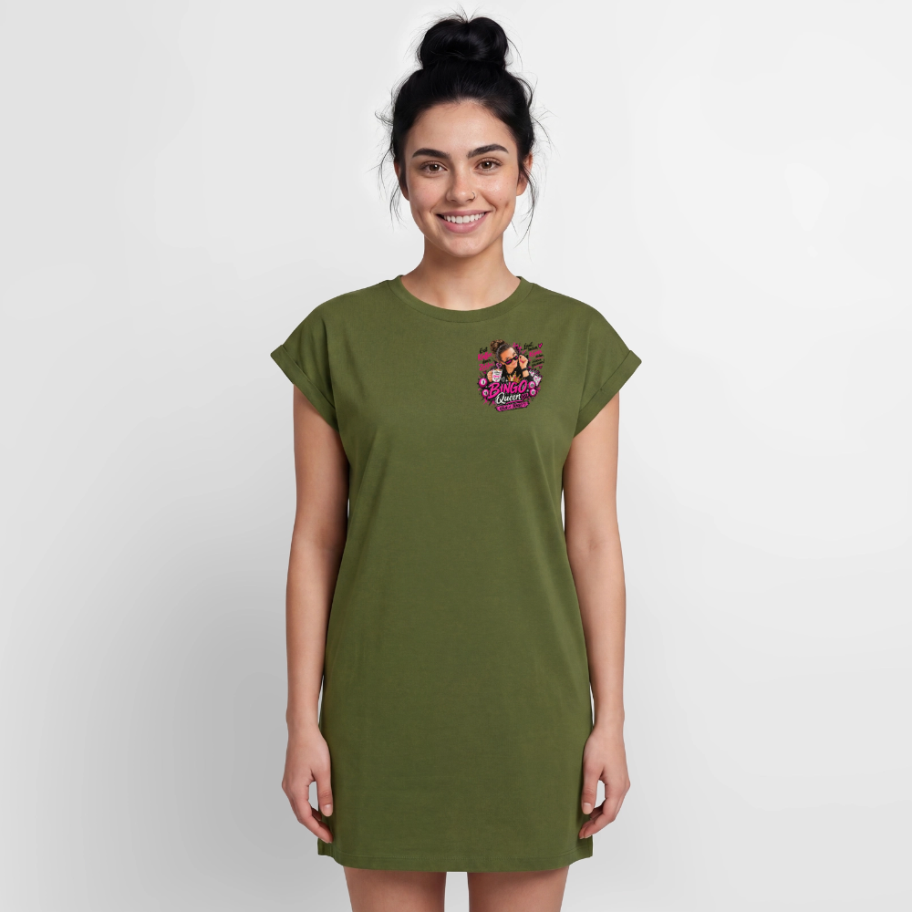 Frauen Premium Organic T-Shirt Kleid - Khaki