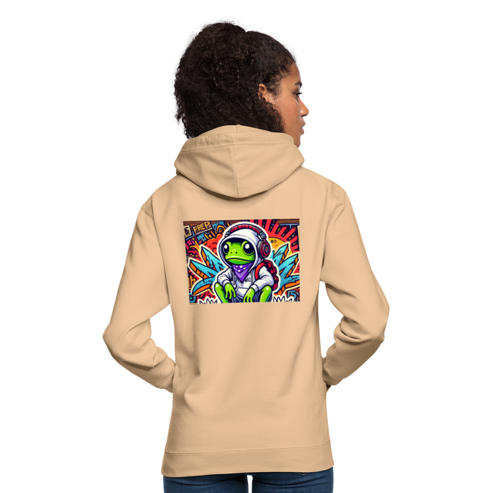 Unisex Hoodie Cool Frog - Pfirsich