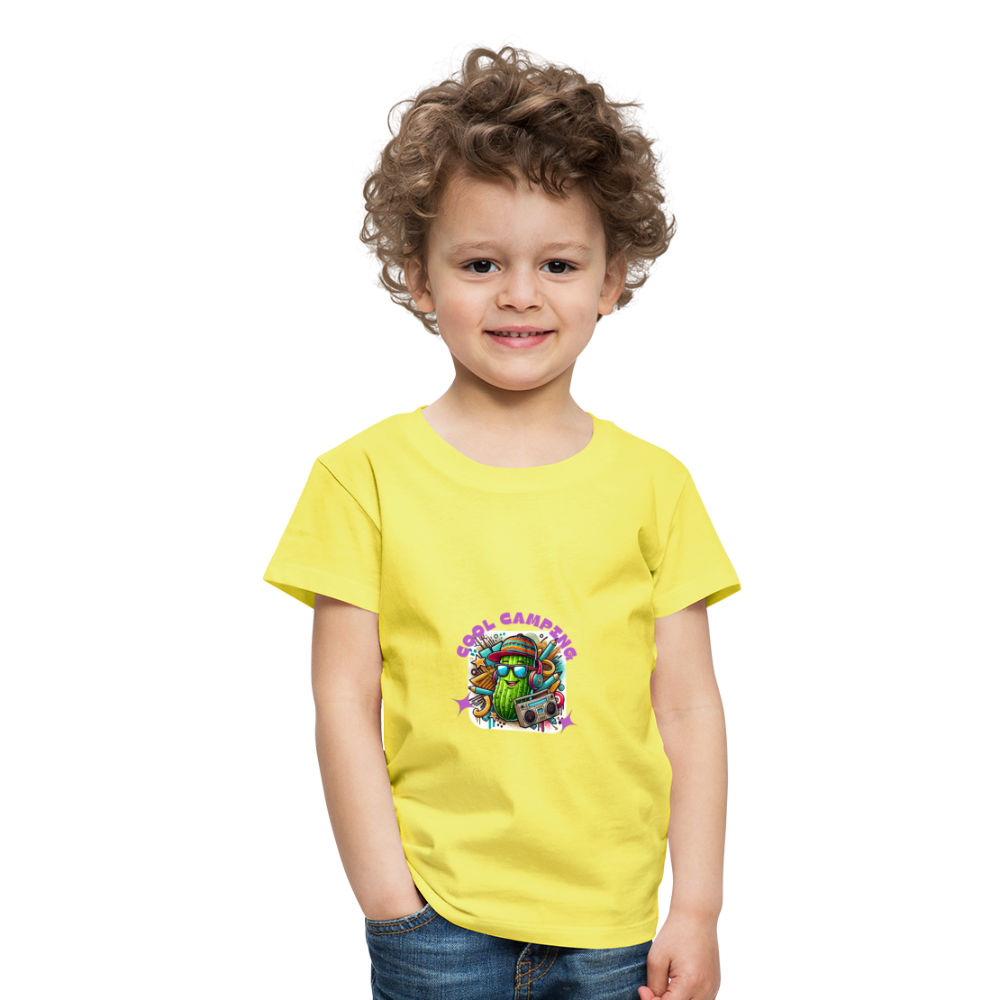 Kinder Premium T-Shirt Cool Camping - Gelb
