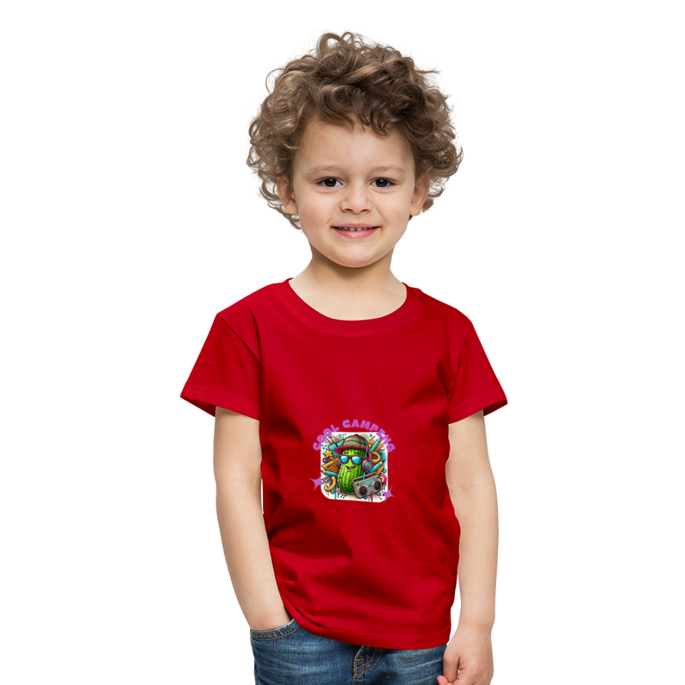 Kinder Premium T-Shirt Cool Camping - Rot