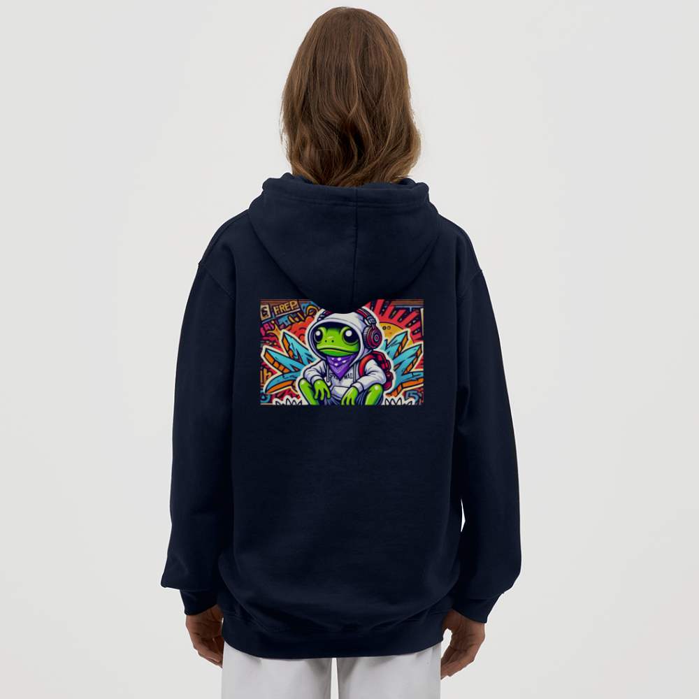 Unisex Hoodie Cool Frog - Navy