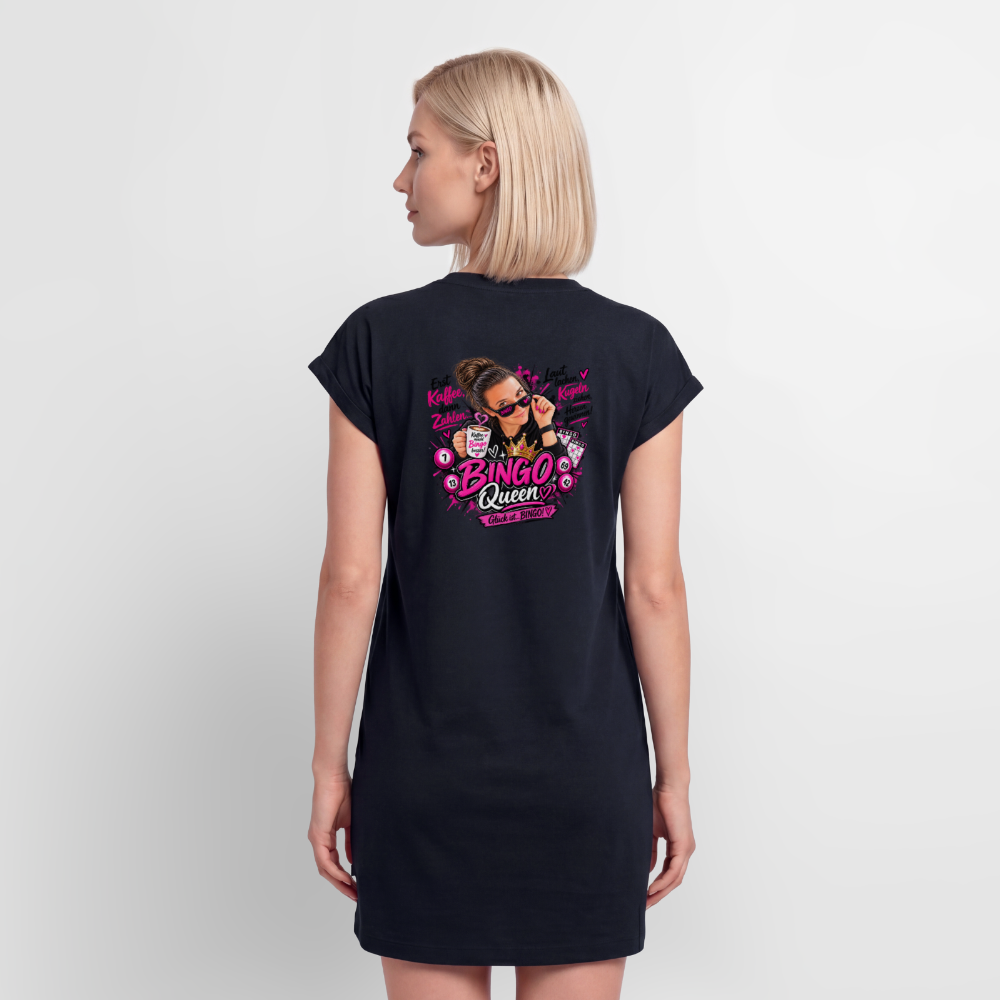 Frauen Premium Organic T-Shirt Kleid - Navy