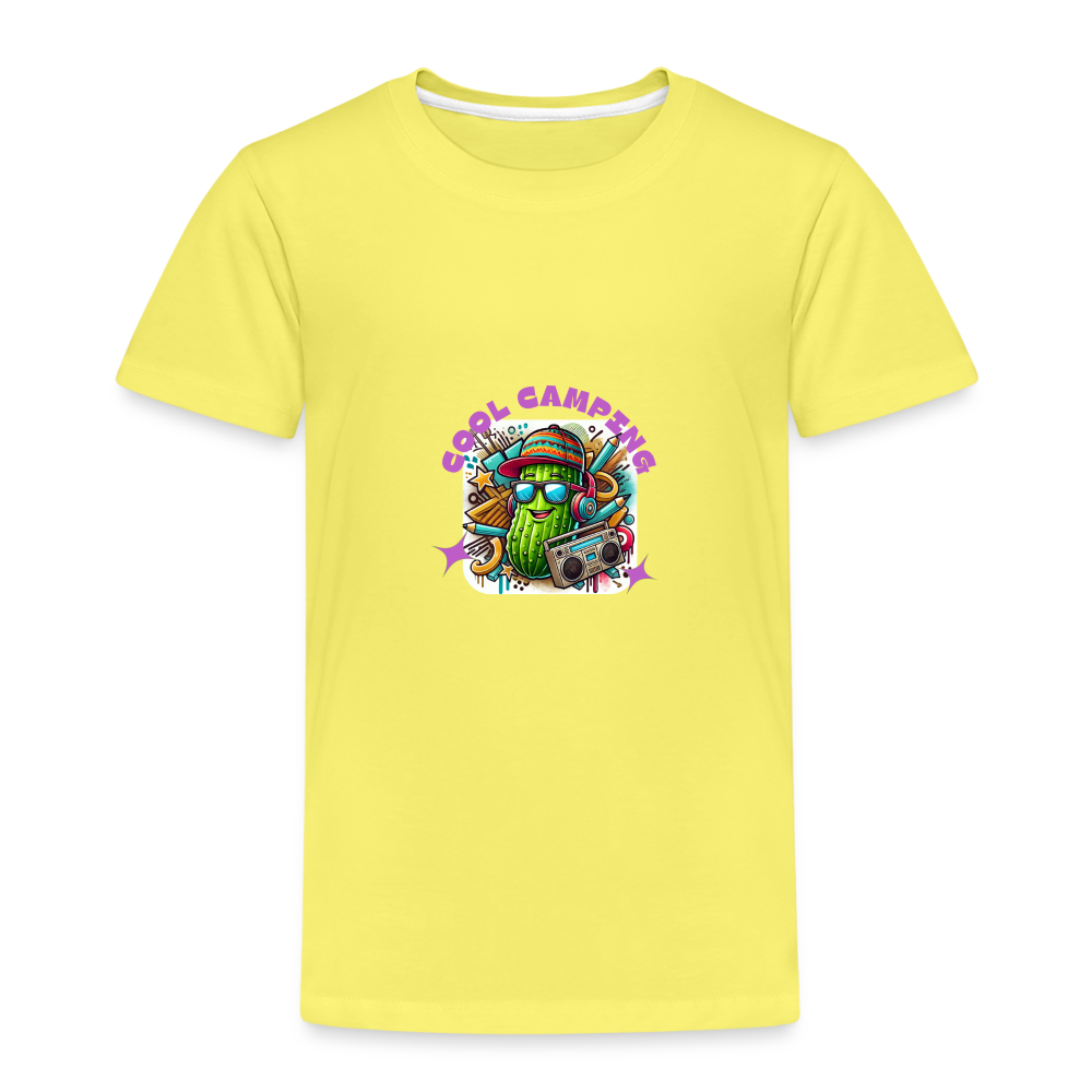 Kinder Premium T-Shirt Cool Camping - Gelb