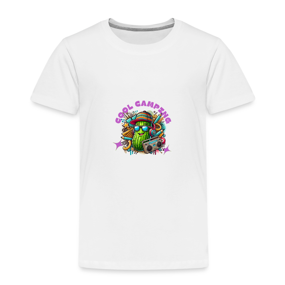 Kinder Premium T-Shirt Cool Camping - Weiß