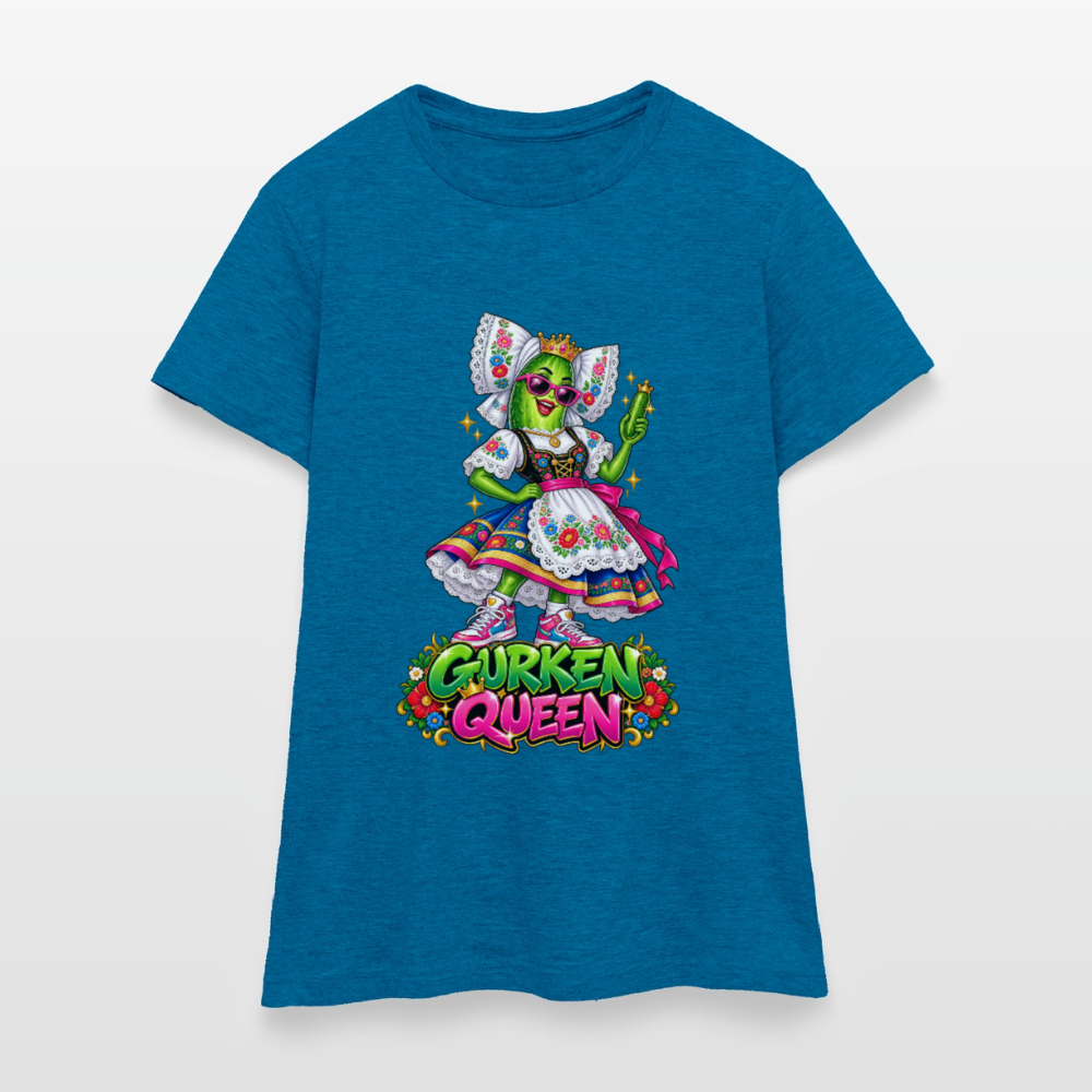 Frauen T-Shirt - Antikblaues Saphir meliert