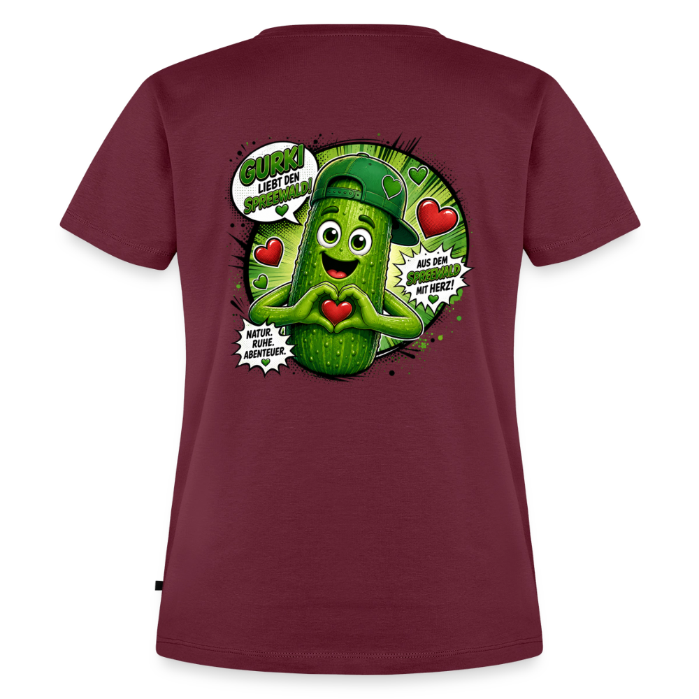 Frauen Premium T-Shirt - Burgunderrot