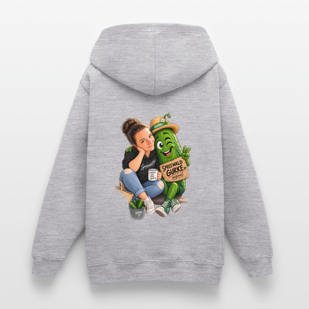 Teenager Hoodie - Hellgrau meliert