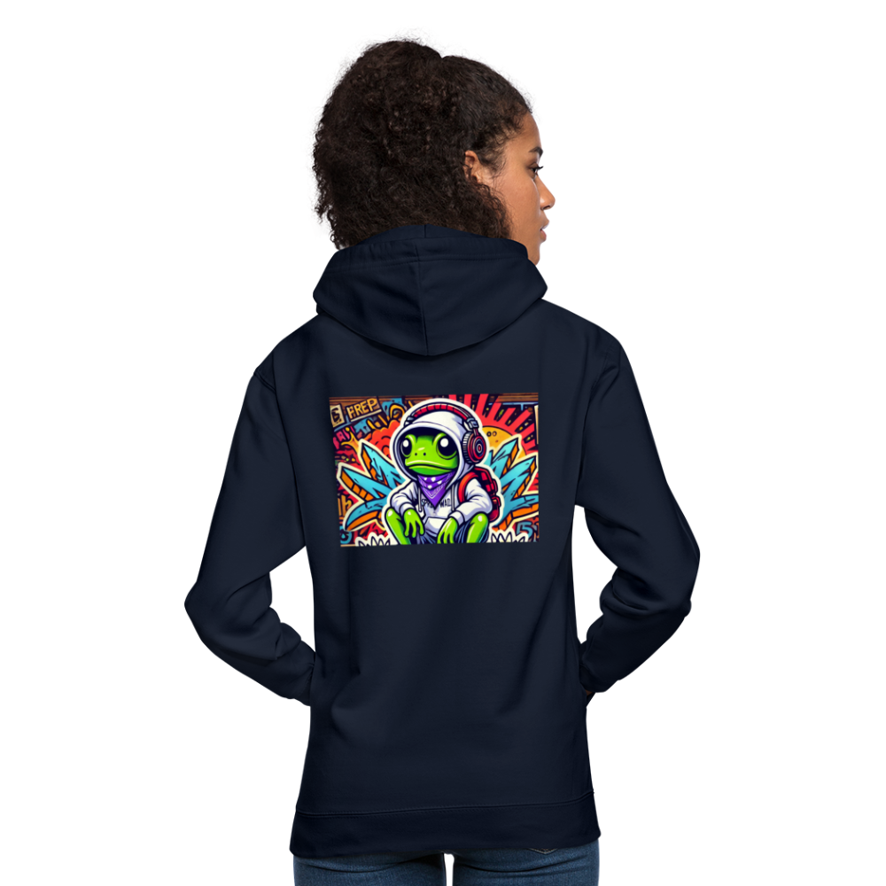 Unisex Hoodie Cool Frog - Navy