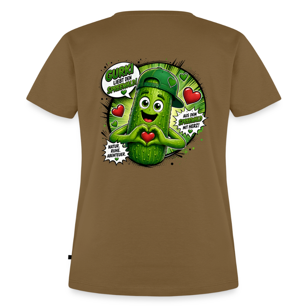 Frauen Premium T-Shirt - Nussbraun
