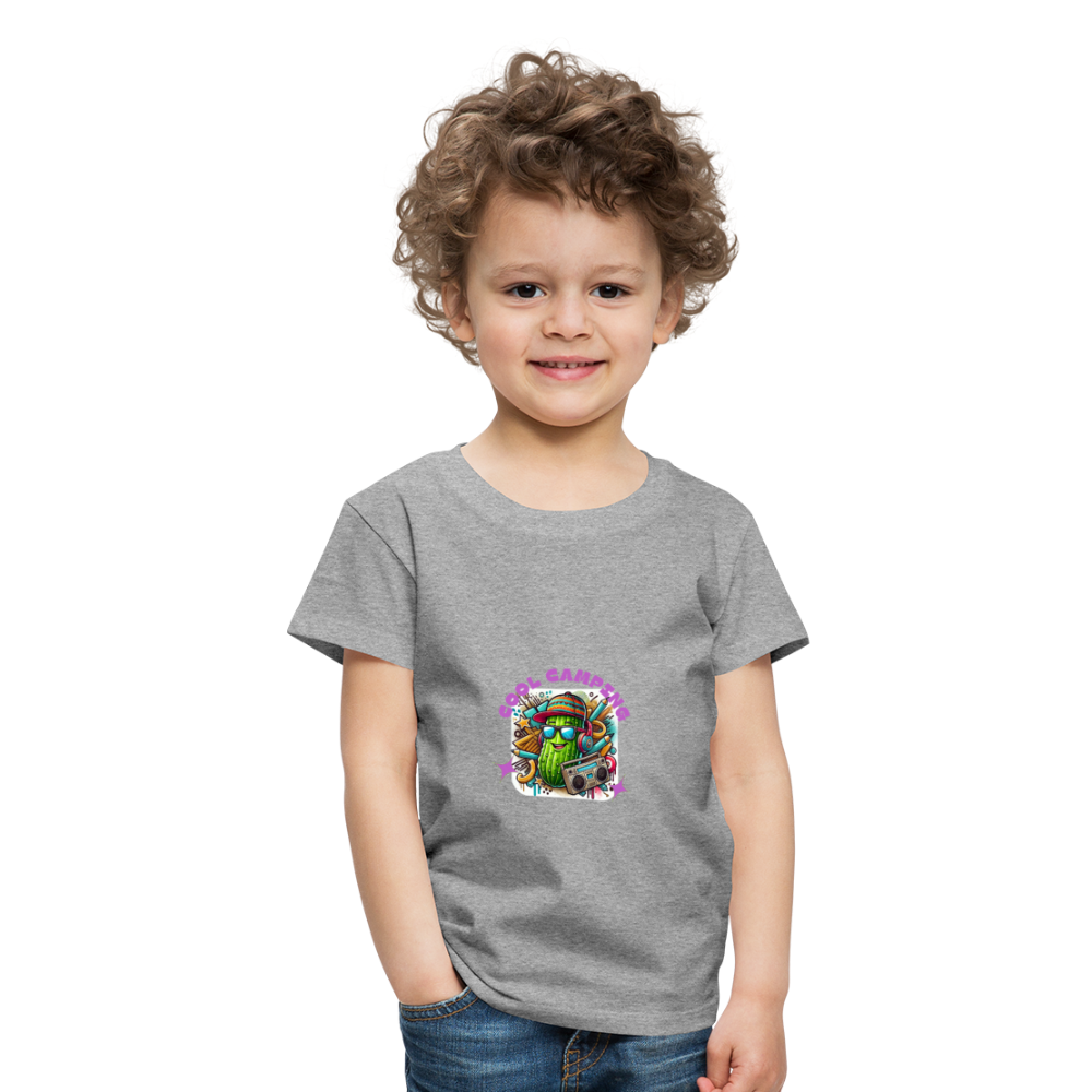 Kinder Premium T-Shirt Cool Camping - Grau meliert