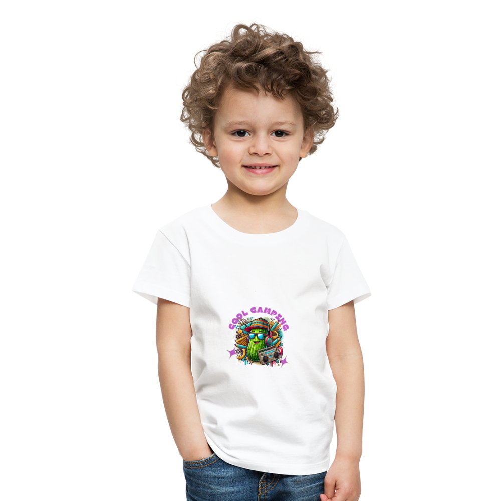 Kinder Premium T-Shirt Cool Camping - Weiß