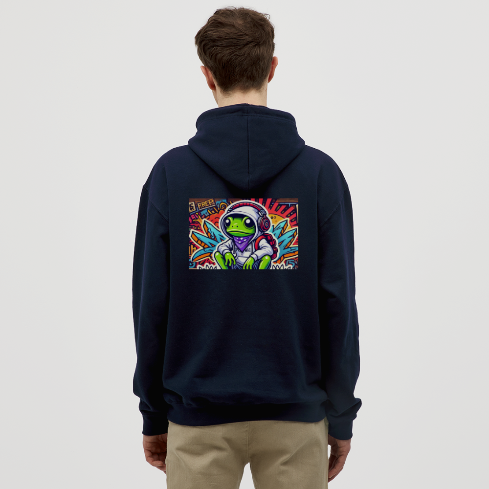 Unisex Hoodie Cool Frog - Navy