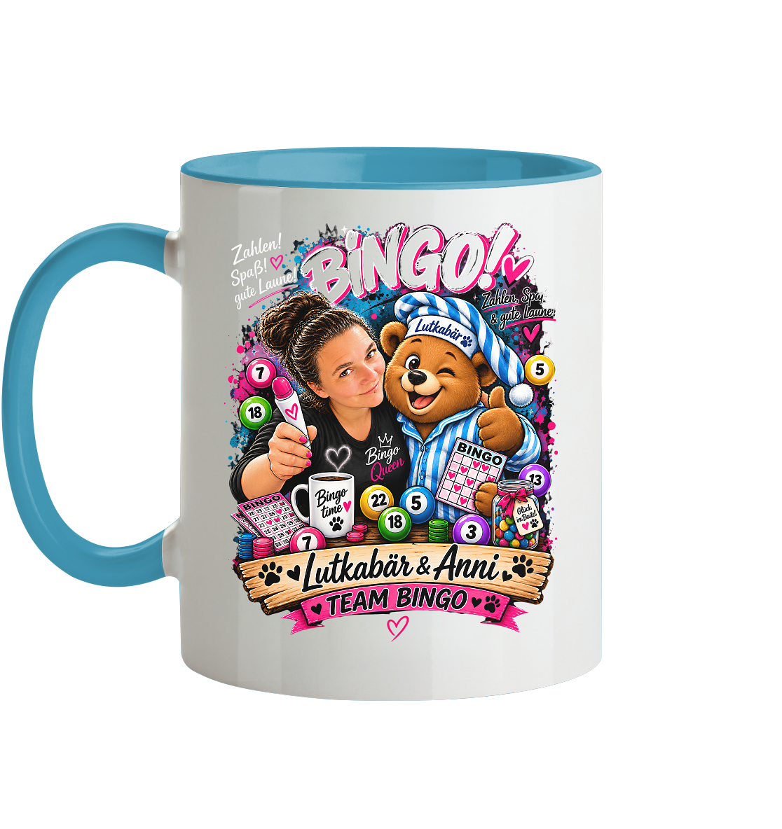 Bingo Fan Shirts - Tasse zweifarbig