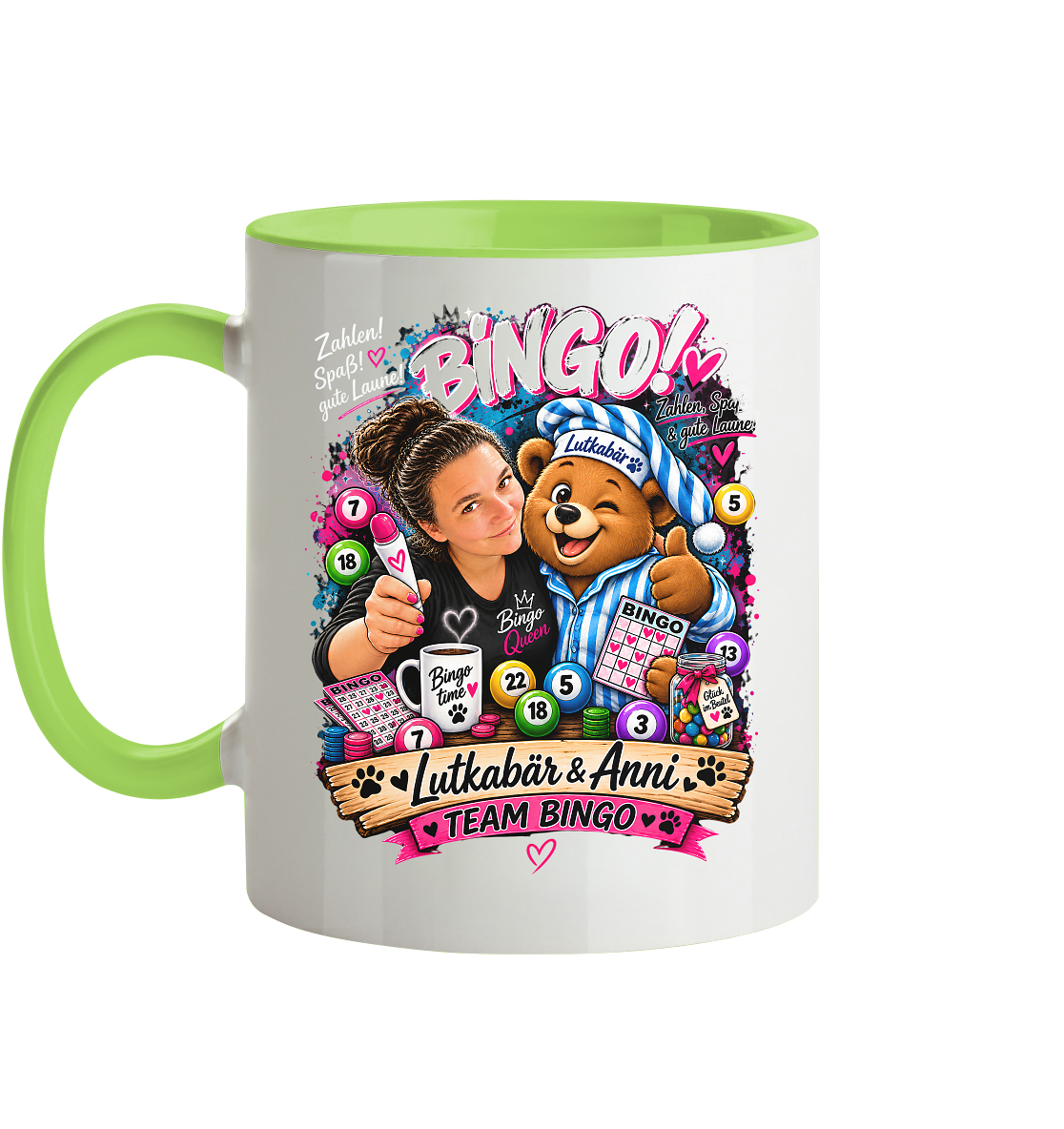 Bingo Fan Shirts - Tasse zweifarbig